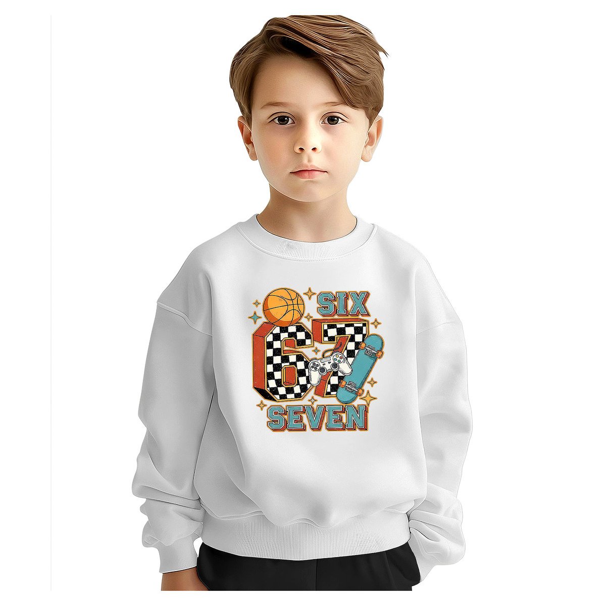 BLUZA DZIECIĘCA 67 SIX SEVEN VIRAL GAME 134-140 DLA CHŁOPCA DZIEWCZYNKI