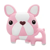 Gryzaki dla dzieci - Bocioland Gryzak silikonowy Bulgod różowy - miniaturka - grafika 1