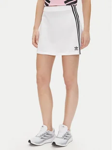 adidas Spódnica trapezowa adicolor 3-Stripes JD0284 Biały Regular Fit - Spódnice - miniaturka - grafika 1