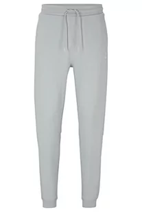 BOSS Męskie spodnie dresowe Sestart z bawełny frotte z naszywką z logo, Light/Pastel Grey50, L - Spodenki męskie - miniaturka - grafika 1