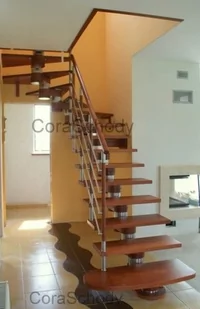 Schody system drewno Moreno 220 Lux U-180 15 elementów - Schody strychowe - miniaturka - grafika 1