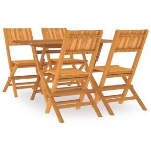 5-częściowy zestaw mebli ogrodowych, lite drewno tekowe vidaXL - Meble ogrodowe - miniaturka - grafika 3