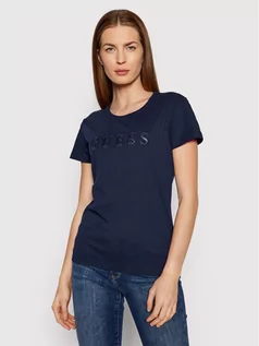 Koszulki i topy damskie - Guess T-Shirt V2RI08 K8HM0 Granatowy Regular Fit - grafika 1