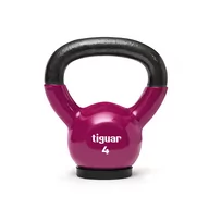 Kettlebell - Tiguar Kettlebell żeliwny pokryty winylem 4 kg TI-KB0004 - miniaturka - grafika 1