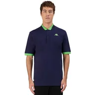 Koszulki męskie - Kappa Męska neonowa niebieska koszulka polo 3XL - miniaturka - grafika 1