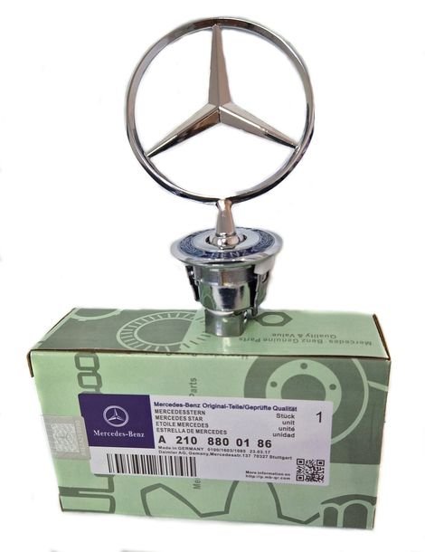 Emblemat na maskę Mercedes gwiazda A2108800186 - celownik logo nowy premium