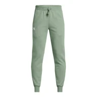 Spodnie i spodenki dla chłopców - Chłopięce spodnie dresowe Under Armour UA Rival Fleece Joggers - zielone - UNDER ARMOUR - miniaturka - grafika 1