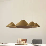 Lampy sufitowe - Lampa wisząca LED Lucande, oliwkowa, filc, 106 cm, ściemniana - miniaturka - grafika 1