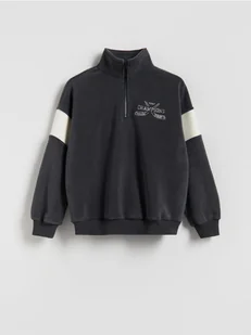 Reserved - Bawełniana bluza - ciemnoszary - Bluzy dla chłopców - miniaturka - grafika 1