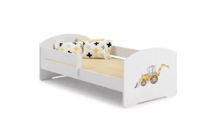Łóżko dla dziecka, LUK, z barierką, z materacem, 140x70 cm - Łóżka dla dzieci i młodzieży - miniaturka - grafika 1