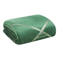 Koce - Koc DESIGN91 ciemny zielony 150x200 motyw geometryczny GINKO3 - miniaturka - grafika 1