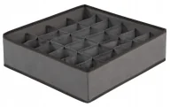 Pudła i pojemniki do przechowywania - Szary organizer z 24 przegródkami do szuflady H6-N63 - miniaturka - grafika 1