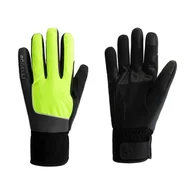 Rękawiczki rowerowe - Rękawiczki sportowe unisex Rogelli Essentail Hi Vis wodoodporne - miniaturka - grafika 1