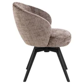 Krzesła - Darlene krzesło stołowe z podłokietnikami chenille brązowy. - miniaturka - grafika 1