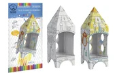 Kolorowanki, wyklejanki - Kolorowanka składanka mini Domek Rakieta MONUMI Nowa - miniaturka - grafika 1