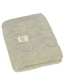 Koce i narzuty dla dzieci - Yosoy kocyk bawełniany Eco Waves Light Olive - miniaturka - grafika 1