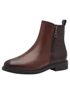 Botki damskie - Marco Tozzi Damskie botki Zip+Slip 2-25362-43 modne kozaki, Cognac Comb, 36 EU, Cognac Comb, 36 EU - miniaturka - grafika 1
