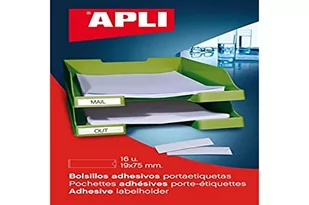 APLI Kieszenie samoprzylepne na etykiety Torba na etykiety 55 x 102 mm - Etykiety do drukarek - miniaturka - grafika 1