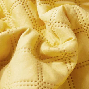 Narzuta 160 x 220 Pikowana Dwustronna Pompoo Muszt - Narzuty - miniaturka - grafika 5