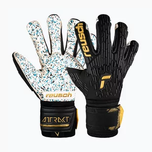 Rękawice bramkarskie Reusch Attrakt Freegel Fusion Ortho-Tec black/gold - Piłka nożna - miniaturka - grafika 1