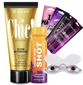 Balsamy i kremy do opalania - Soleo Chic 150ml Przyspieszacz Opalania Z Drobinkami Złota + Gratisy - miniaturka - grafika 1