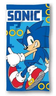 Ręcznik plażowy dziecięcy bawełniany 70x140 Sonic son - Okrycia kąpielowe dla dzieci - miniaturka - grafika 1