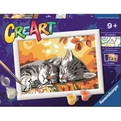 Zabawki kreatywne - Ravensburger Polska Polska Malowanka CreArt dla dzieci Jesienne kotki 5_790260 - miniaturka - grafika 1