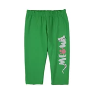 Legginsy - Legginsy 3/4 dziewczęce, zielone z kotkiem, Tup Tup - miniaturka - grafika 1
