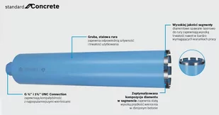 Bosch korona diamentowa FI=152 x 450mm gwint 1-1/4&quot 2608601743 2608601743 - Otwornice - miniaturka - grafika 1