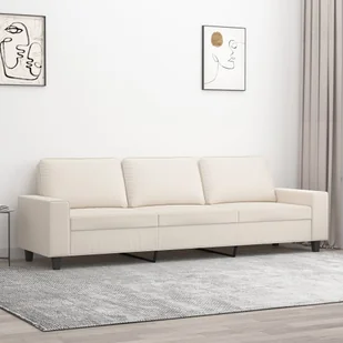 Lumarko Sofa 3-osobowa, beżowy, 210 cm, tapicerowana mikrofibrą - Sofy i kanapy - miniaturka - grafika 1