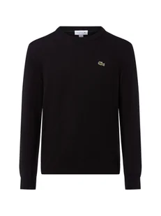 Lacoste Męski sweter z cienkiej dzianiny Mężczyźni czarny jednolity, 3 - Swetry męskie - miniaturka - grafika 1