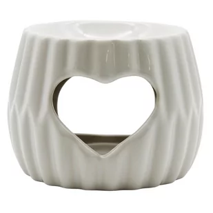Home Elements Lampa aromatyczna Heart, biały, śr. 8,5 cm - Świece - miniaturka - grafika 1