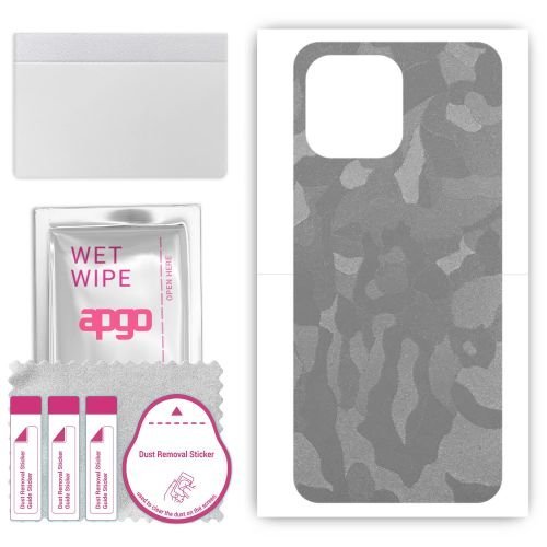 folia naklejka skórka strukturalna na TYŁ do myPhone N23 Lite - Moro Camo Srebrny - apgo SKINS