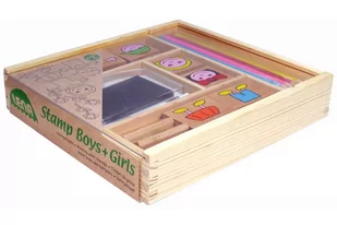 Boys & girls, Stempelki drewniane, 9 szt. - Zabawki kreatywne - miniaturka - grafika 1