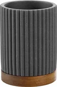 Kubki na szczoteczki do zębów - Douceur d`Interieur Prążkowany kubek łazienkowy NIAGARA, 8 x 10.8 cm - miniaturka - grafika 1