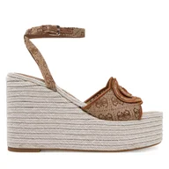 Espadryle damskie - Espadryle Guess FLJTEE FAL04 Beżowy - miniaturka - grafika 1
