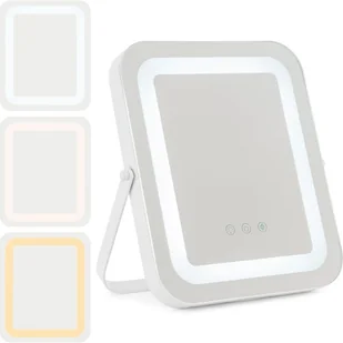 Lusterko kosmetyczne z oświetleniem, lustro do makijażu z włącznikiem dotykowym i funkcją pamięci, możliwość ściemniania, regulowany kąt nachylenia - Lusterka do makijażu Lusterko kosmetyczne z oświetleniem, lustro do makijażu z włącznikiem dotykowym i funkcją pamięci, możliwość ściemniania, regulowany kąt nachylenia - Lusterka do makijażu - miniaturka - grafika 1