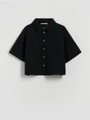 Bluzki dla dziewczynek - Reserved - Muślinowa koszula - czarny - miniaturka - grafika 1