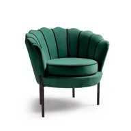 Fotele - Fotel muszelka Aniel zielony ciemny - miniaturka - grafika 1