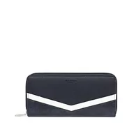Portfele - Hexagona Długi portfel - kompatybilny z kartami kredytowymi, CNI, prawem jazdy, paszport i szarą kartą - dla kobiet - kolekcja Java, Granatowy/Wielokolorowy, Taille unique - miniaturka - grafika 1