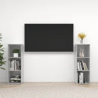 Szafki RTV - vidaXL Lumarko Szafki TV, 2 szt., szarość betonu, 107x35x37 cm, płyta wiórowa 3079911 - miniaturka - grafika 1