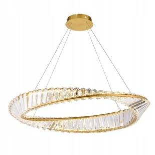 Żyrandol Kryształowy Złoty Glamour Lampy Sufitowe Nowoczesne Do Salonu - Lampy sufitowe - miniaturka - grafika 1