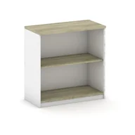Szafy biurowe - B2B Partner Regał biurowy Mirelli A+, 800 x 400 x 800 mm, biały/dąb sonoma 437488 - miniaturka - grafika 1