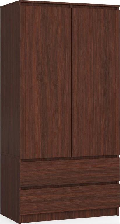 Fabryka Mebli Akord SZAFA S 90 cm 2 DRZWI 2 SZUFLADY WENGE
