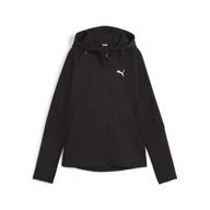 Bluzy damskie - Damska rozpinana bluza EVOSTRIPE z kapturem PUMA Black - miniaturka - grafika 1