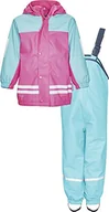 Spodnie i spodenki dla chłopców - Playshoes Unisex dziecięcy kombinezon przeciwdeszczowy z podszewką polarową 408680, 15 - turkusowy, 116 - miniaturka - grafika 1