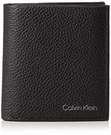 Portfele - Calvin Klein Męskie ciepłe potrójnie składane 6CC W/portfele na monety, Ck Black, jeden rozmiar - miniaturka - grafika 1