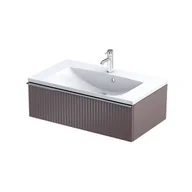 Szafki łazienkowe - Szafka łazienkowa pod umywalkę Oristo Etna 80 cm brązowy mat OR52-SD1S-80-21R - miniaturka - grafika 1