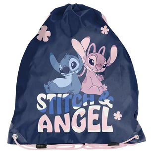 PASO Worek Na Buty Sportowy Gimnastyczny Stitch i Angel - Worki na buty - miniaturka - grafika 1