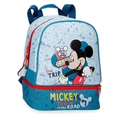 Plecaki - Disney Mickey Road Trip Plecak Niebieski 23x28x13 cms Poliester 8.37L, niebieski, Mochila porta merienda, Plecak na przekąskę - miniaturka - grafika 1